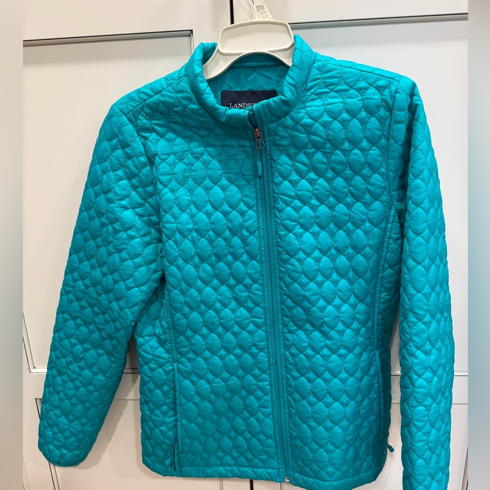 Lands End Women's Primaloft Packable Jacket Gulf Teal